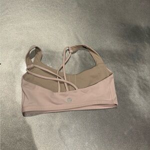 Light pink sports bra